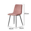 2 Pcs Pink Velvet Dining Chairs Metal Leg Padded Seat Kitchen Dining Room Chairs