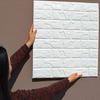 10Pcs 3D Tile Brick Wall Stickers Self-adhesive Wallpaper Foam Panel 70×77cm UK
