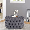 Large Chesterfield Deep Button Velvet Footstool Coffee Table Display Pouffe Seat