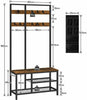 HOOBRO Coat Rack Stand Hall Tree Free Standing Coat Stand Entryway Storage Shelf