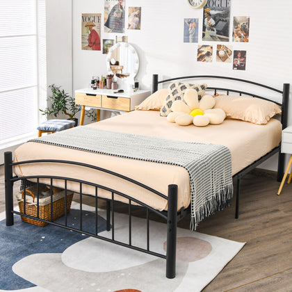 Queen Size Bed Frame 3FT Metal Platform Bed Frame Adults Kids Teenagers Bedroom