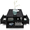 High Gloss Coffee Table With Storage 2 Drawers Living Room Furniture Led Lights