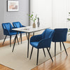 2x Dining Chairs Upholstered Velvet Metal Legs Reception Accent Chair Armchair