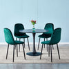 90cm Round Indoor Kitchen Office Dining Table Bistro Leisure Metal Pedestal Base