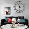 LARGE OUTDOOR GARDEN WALL CLOCK BIG ROMAN NUMERALS GIANT OPEN FACE METAL 40/60CM