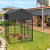 Dog Kennel Welded Wire Heavy Duty Dog House with Roof Cover Steel Fence 50" 98"