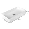 Bathroom Corner Ceramic Vessel Sink Vanity Porcelain Bowl Basin W/ Pop-up Drain