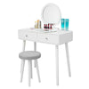 Modern Dressing Table Vanity Table Makeup Desk Dresser Set Home Bedroom Woman BN