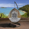 Grey Garden Hanging Egg Swing Chair Cushion Seat Pads Indoor Outdoor Detachable