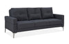 3 Seater Sofa Bed Charcoal Fabric Recliner Sofabed Metal Legs