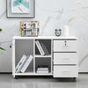 Office Filing Cabinet Mobile Under Desk File Storage Cupboard w/ Drawers Wheels