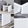 Nest of 3 Coffee Tables White High Gloss Side End Table Set Living Room Grey BLK