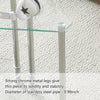 Triangle Corner Table Glass Side Table with Shelves End Table for Living Room