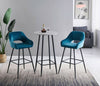 1/2X Bar Stools Velvet Breakfast Chair Kitchen High Counter Stool Pub Restaurant