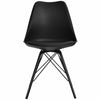 Set of 2 Dining Chair Modern Lounge Chair Makeup Vanity Chair Cushioned PU Seat