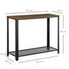 2-Tier Console Table Side Table w/ Mesh Shelf Entryway Hallway Furniture