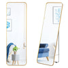 Large Full Length Mirror Gold Steel Frame Dressing Floor Mirror Standing/Hangi
