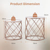 2PCS Stackable Sofa Side Table Modern Round End Table Nesting Coffee Table