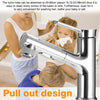 Bathroom Brass Sink Faucet Rinser Cold Hot Mixer Tap Basin Tap Pull Out Sprayer
