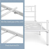 4ft6 Double Bed Platform Bed Frame with Headboard and Metal Bed Slats for Adults