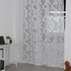2PCS Leaves Pattern Voile Panel Net Curtain Window Curtains Home Decors 2color
