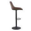 2 Faux Leather Bar Stools Breakfast Stools Gas Lift Swivel CLIPOP New Brown Grey