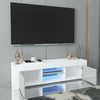Modern TV Unit Cabinet Stand Sideboard Matt body & High Gloss Doors LED Light
