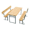 3PCS Outdoor Picnic Table Backrest Bench Portable Folding Camping Patio Beer Set