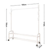 Heavy Duty Clothes Rail Home Shop Garment Hanging Display Stand Rack On Wheels