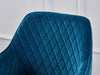 Set of 2/4 Dining Chairs Velvet Padded Seat Metal Legs High Back Chairs Kitchen