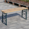 Adjustable Bar Table Beer Table Foldable Wooden Garden Outdoor Camping Table