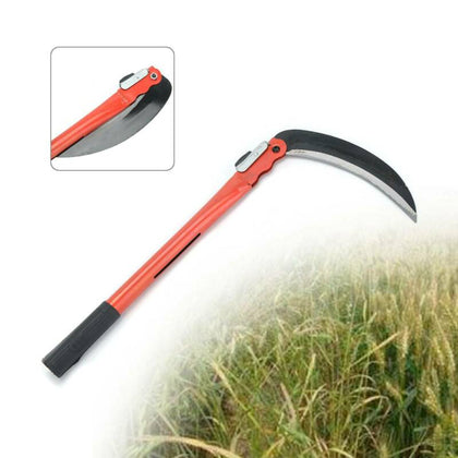 1 x Steel Sickle Small Scythe Folding Handle Weed Slasher Cut Mowing Sickle UK
