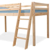 Kids Bunk Beds Mid Sleeper Slide & Ladder Pine Wood 3FT Single Cabin Bed Frame