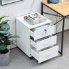 Rolling Wood Office Storage Cabinet Drawers Wheels File Cabinet Lockable Rolling