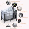 Portable Travel Cot 3 IN 1 Folding Baby Bassinet Activity Playpen Changing Table