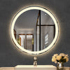 Energy-saving Round LED Bathroom Mirror with Intelligent Touch Sensor / Demister