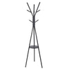 Metal Hat Coat Stand Clothes Storage Rack Umbrella Stand Hanger Hooks With Shelf