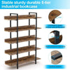 Industrial Wood Bookshelf Bookcase Wood Storage Shelves Heavy Dudy