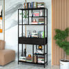 Vintage Industrial Bookcase Large Rustic Shelf Tall Side Cabinet Display Storage