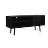 Modern TV Cabinet Led Light White High Gloss Stand Unit 110CM for Living Room UK