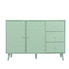 Modern Sideboard Buffet Storage Cabinet Cupboard w/ Drawers for Living Room Mint