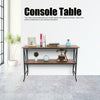 Console Sofa Table w/ Shelf Retro Style Hallway Side Sofa Table Bedside Desk