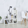 Wooden 6 Cube Bookcase Shelving Unit White Display Storage Shelf Home Office