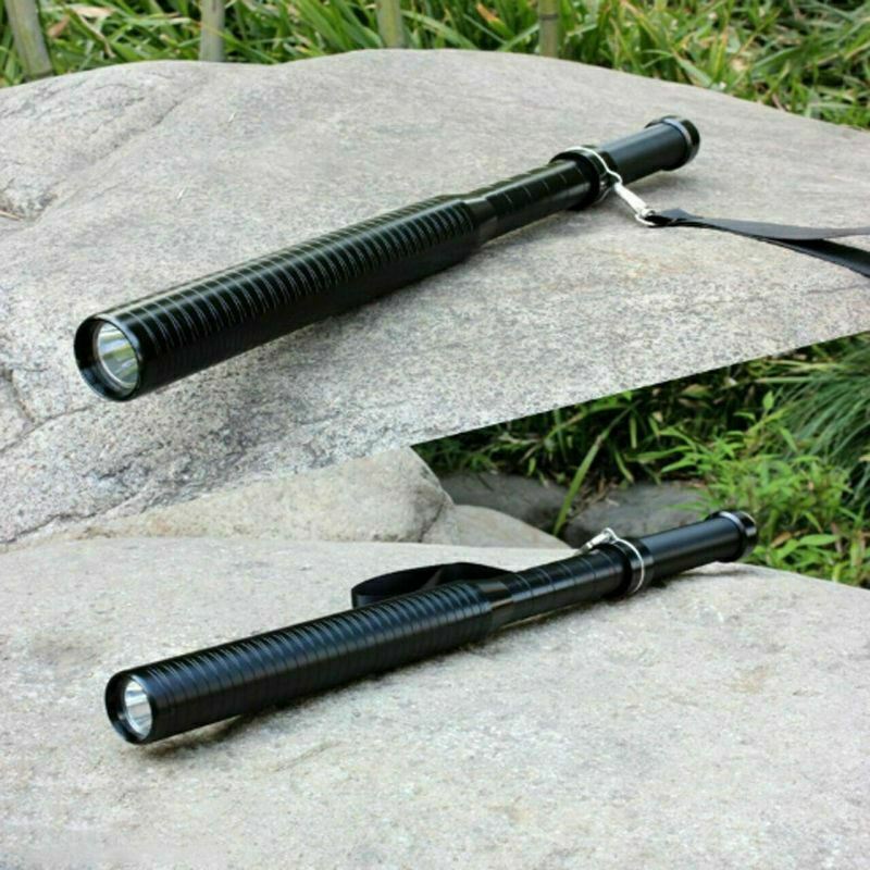 Baseball Flashlight Black Baseball Bat LED Flashlight Q5-Cree Waterproof Security Super Br ...