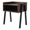 Vintage Brown Wood Effect Bedside Table Cabinet Nightstand Lamp Table Bedroom