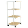 4 Tier Printer Stand Rolling Bookcase Kitchen Shelf Display Cabinet Side Table
