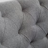 Linen Chesterfield Armchair Rhombic Fabric Upholstered Living Room Lounge Chair