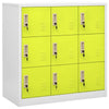 Locker Cabinets 2 pcs Grey and Green 90x45x92.5 Steel K2O9