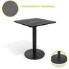 Small Square Dining Table Breakfast Kitchen Living Room Cafe Furniture Black
