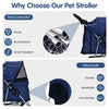 4-Wheel Pet Stroller Dog Cat Walk Travel Carrier Carriage with Storage Basket